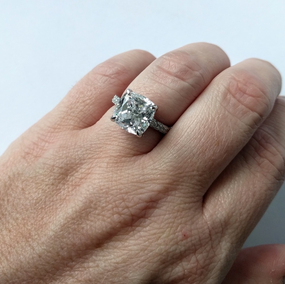 CZ simulated diamond engagement ring size 6